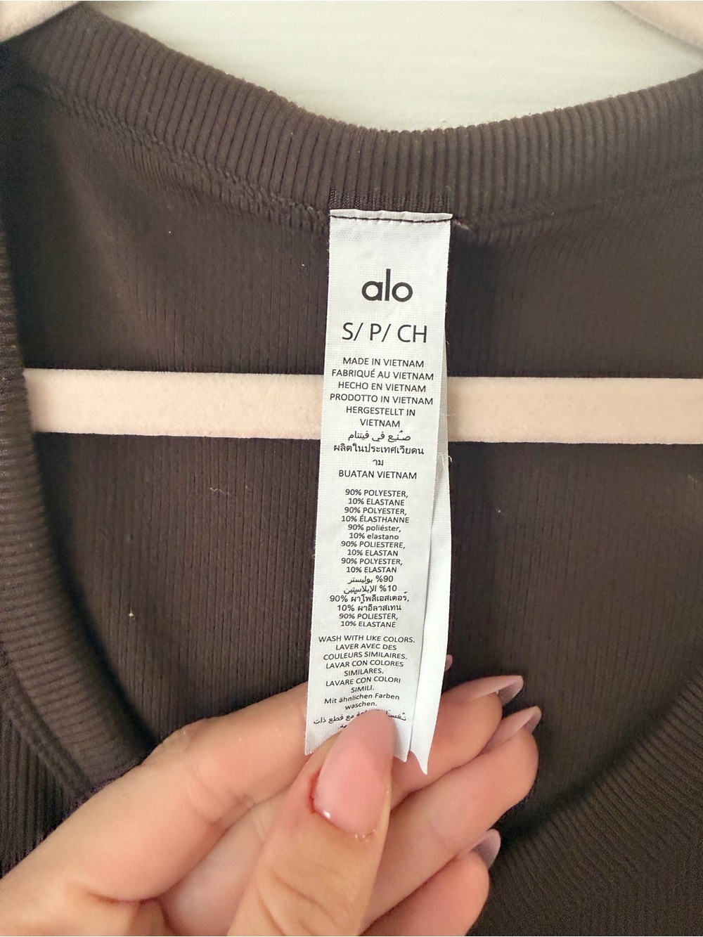 ALO Yoga Ribbed Racerback Crop Tank Top - Picture 3 of 4